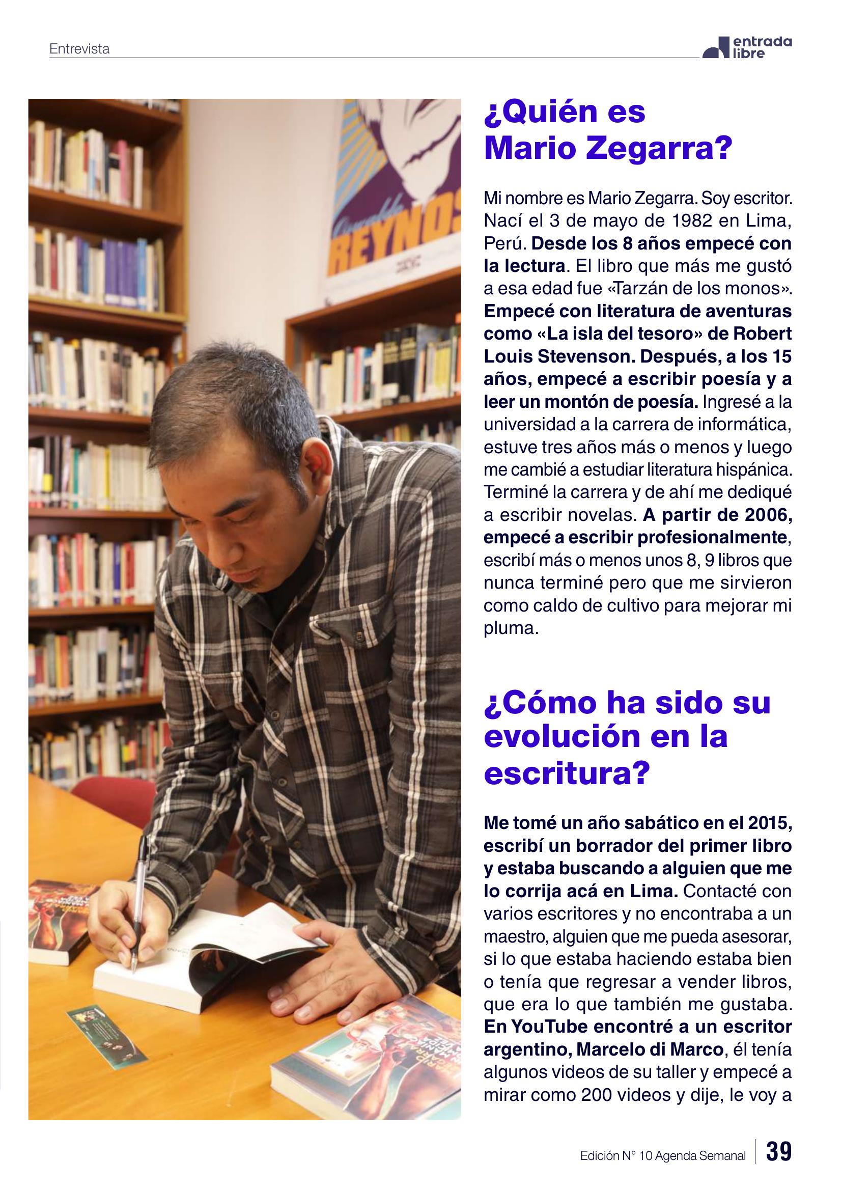 Entrada Libre, 10ma edicion, pagina 4
